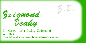 zsigmond deaky business card